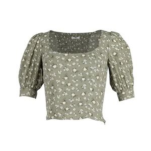 Reformation Cave Top - Green Floral